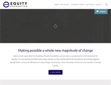 Tablet Screenshot of equityfoundation.org